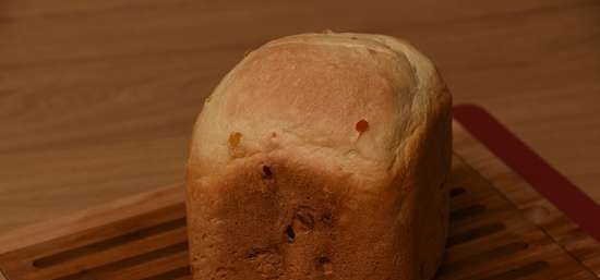 Oursson BM0800J. خبز الزبادي مع الفاكهة المسكرة في صانع الخبز