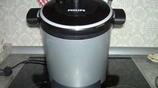 Sopa de puré de calabaza en Philips HR2206 / 80 Mix & Cook Multikocher