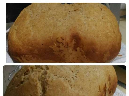 Teljes kiőrlésű szóda kenyér (egyszerű) a Panasonic SD-2500 kenyérkészítőben