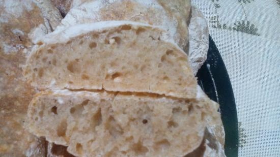 Ciabatta fermentada amb un 50% d'humitat