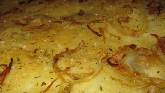 Focaccia di patate con cipolle