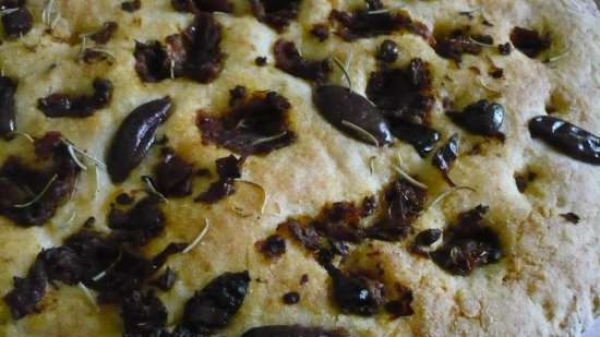Placek z rodzynkami z leniwego ciasta kefirowego (grill do pizzy z wieloma piekarnikami GFB-1500)