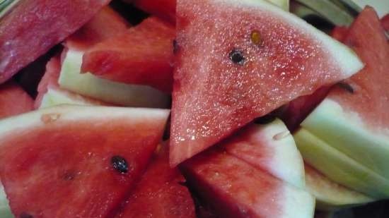 Salted watermelon (for storage in a cellar or refrigerator)