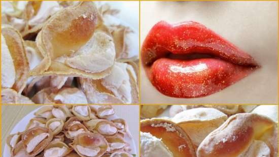Ciasteczka karmelowe językami lub usta Angeliny Jolie