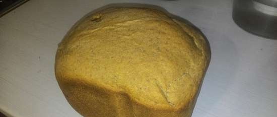 Pšeničný žitný chléb na kefíru s krémovým sladem