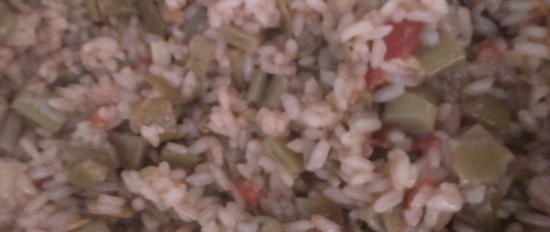Zöldbab rizzsel (Fasulye Diblesi Tarifi)