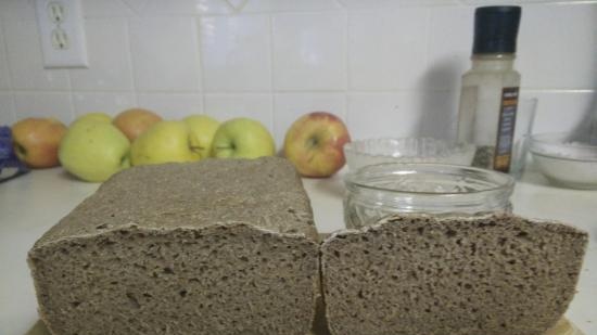 خبز الجاودار المخمر (100٪ بدون إضافات)