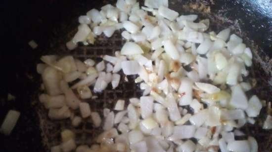 Torta di patate con funghi su pasta di ricotta