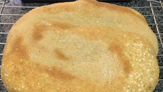Teljes kiőrlésű (50:50) tészta pizzához, lapos kenyérhez, khachapurihoz napi öt perc alatt