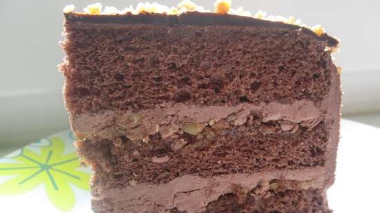 Praagse cake met abrikozenimpregnering en geroosterde noten (I. Ovchinnikova)