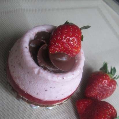 Dessert chocolade-aardbei