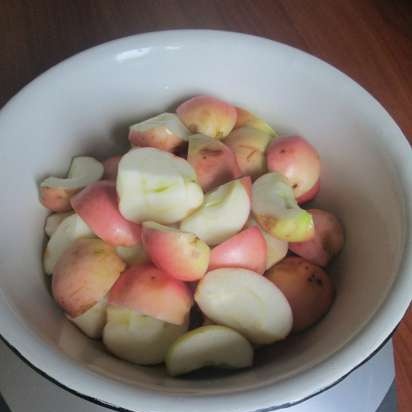 Tarta de natillas y manzanas