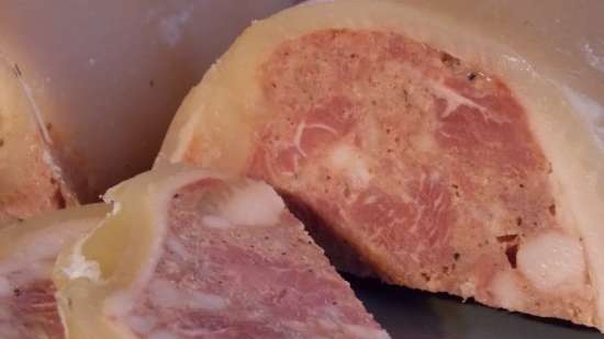 Prosciutto con la pelle di maiale nel prosciutto Belobok senza sale nitrito