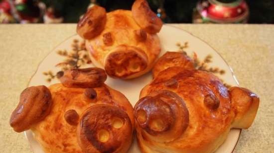 Buns "Fabulous disgusting" or Christmas pigs for good luck