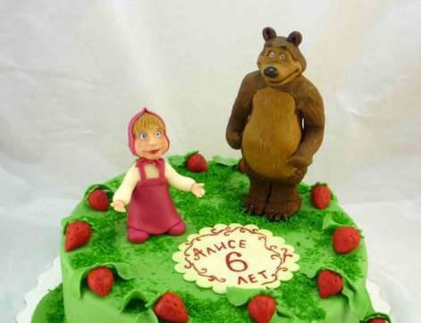 Ciasta na podstawie kreskówki Masza i Niedźwiedź