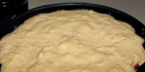 Pastel de calabacín con harina de maíz y tomates secos (tazón para cupcakes GFW-025 Keks Express)