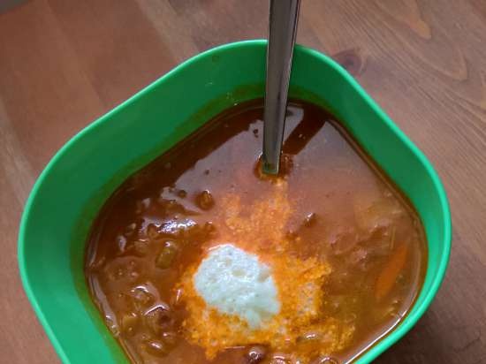 Sopa de repollo con fritura secreta (receta de nuestra familia)