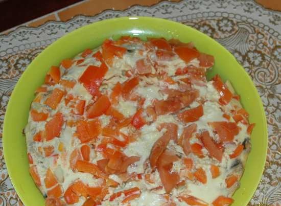 Omeleta se zeleninou (multicooker Cuckoo 1055)