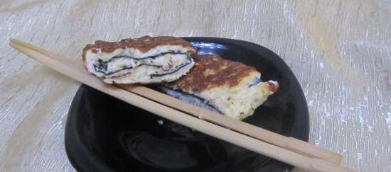 Ázsiai stílusú omlett nori és szezámmaggal