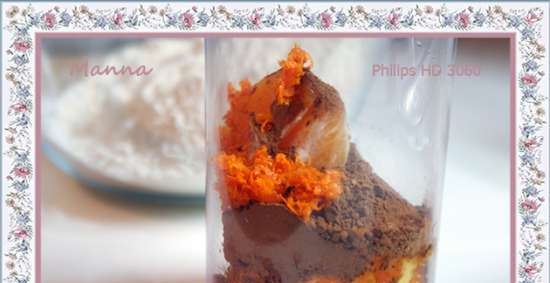 Mandarinkake med sjokolade (mager) i Philips HD3060 multikoker