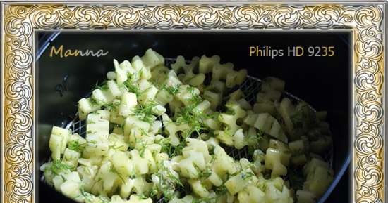 Rizos de patata picantes en Philips HD9235 Airfryer