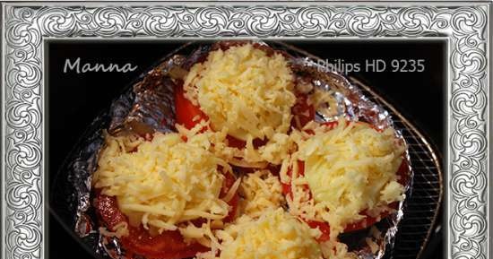 Verdure con crosta di formaggio nell'Airfryer Philips HD9235