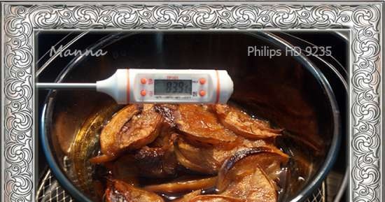 Fűszeres szárított gyümölcs kompót a Philips HD9235 Airfryer készülékben
