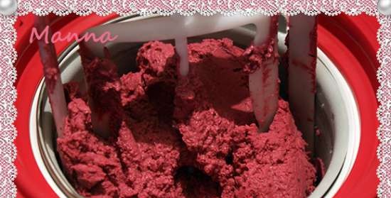 Lody twarogowe jagodowo-różane (lody kompresorowe Nemox Talent Gelato & Sorbet)