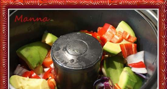 Salsa de guacamole en el procesador de cocina KitchenAid Artisan