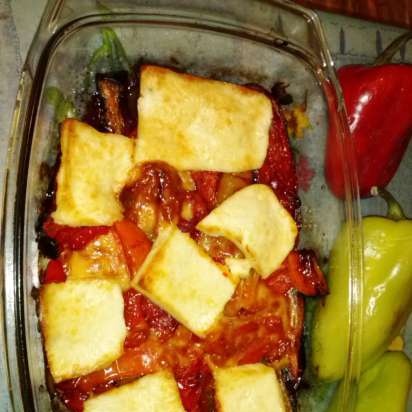 Red + White (sweet pepper baked with Adyghe cheese)