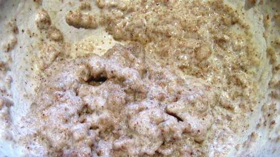Rotolo di biscotto di grano saraceno con fegato e funghi