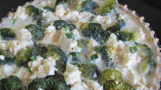 Taart met broccoli en blauwe kaas uit Beieren