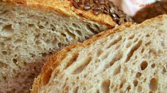 Kovászos kenyér tönkölynel és korpával