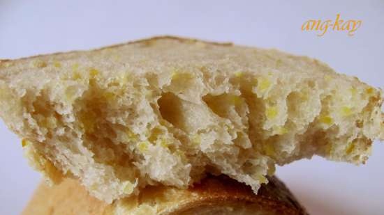 Formar pan de masa madre con sémola de maíz