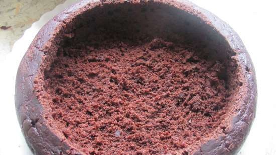 Torta al cioccolato con mousse di ciliegie (magra)