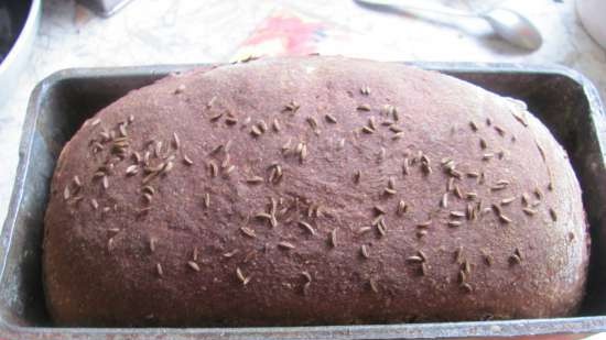 Pane a lievitazione naturale di segale con malto e anice