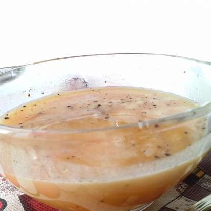 Zuppa piccante di zucca con gamberetti