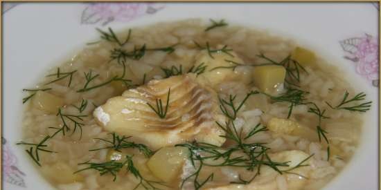 Sopa de bacalao con calabacín y arroz (multicocina - Olla a presión Marca 6051)