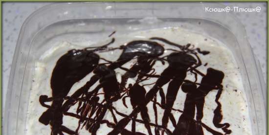 Dessert-gelato con pistacchi e intercalare cioccolato-rum (gelatiera marca 3812)