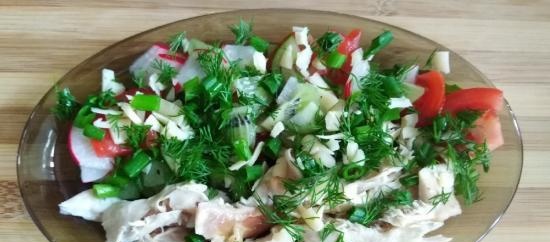 Kiwi saláta csirkemellel