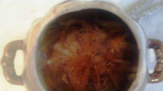 Albóndigas en salsa de crema agria en una olla de cocción lenta Laretti LR7130