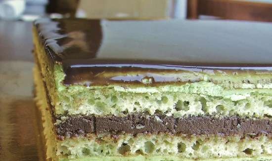 Opera Zöld tea torta (mesterkurzus)