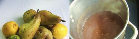 Pere cotte in camicia con meringa al limone (Poires pochees au citron et meringues)