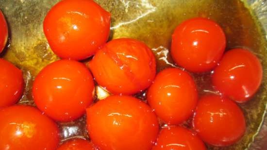 Karmelizowane pomidory z lodami śmietanowymi