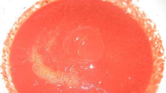 Gęsty dżem / puree z soczystych jagód (owoców, warzyw) bez zagęszczaczy w kuchence mikrofalowej (na przykład morele i wiśnie)