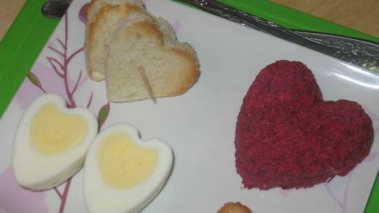 Valentin-tojás (főtt)
