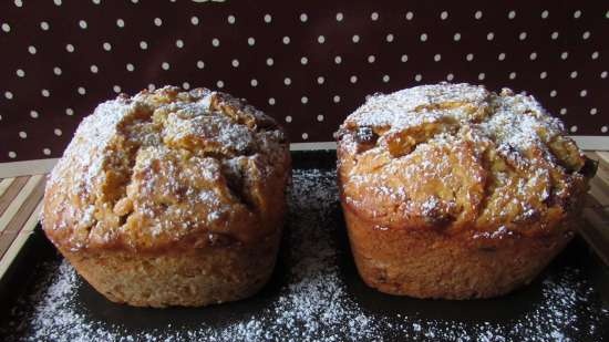 Muffin de calabaza y miel con pasas