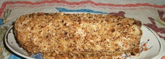 Puff pastry log cake (quick Napoleon)