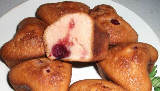 Muffins de frambuesa en gelatina