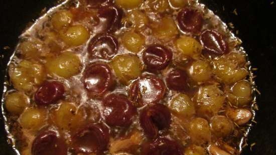 Carne en salsa de vino con uvas (Filetto all'uva)